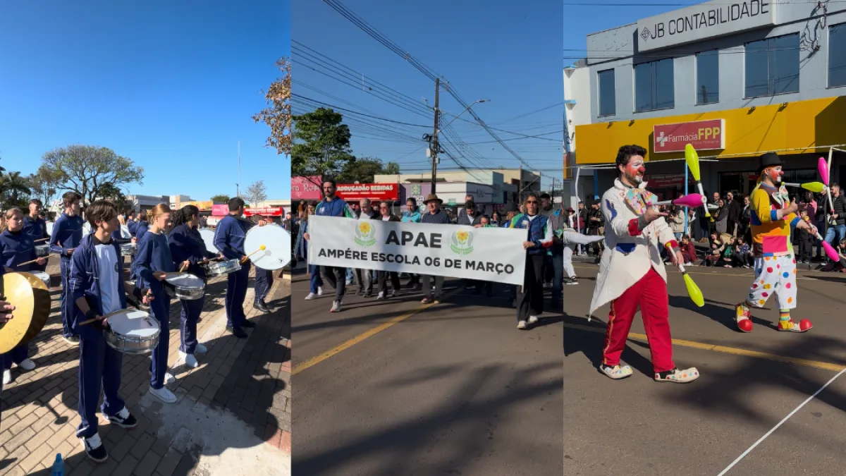 Ampére celebra o 7 de Setembro com tradicional desfile cívico.