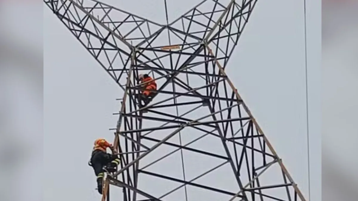 Criança de 5 anos é resgatada após subir em torre de energia