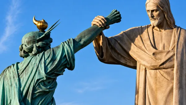 Irã publica vídeo de IA com Cristo Redentor derrotando a Estátua da Liberdade