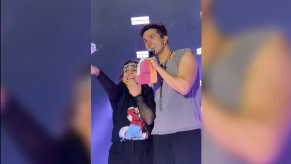 Luan Santana faz chá revelação de fã durante show em Londrina