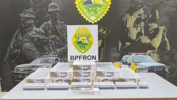 BPFRON apreende cigarros contrabandeados e medicamentos escondidos em ônibus no Paraná