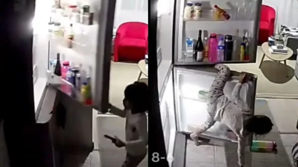 Menina fica presa em geladeira durante a madrugada e assusta a família