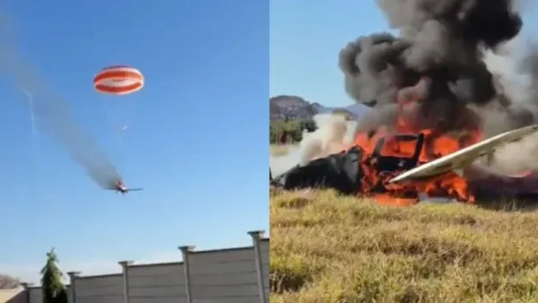 Avião cai em área de mata após pane em Mateus Leme, em Minas Gerais