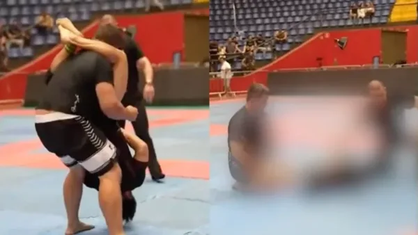 Atleta de jiu-jitsu sofre golpe proibido e corre risco de paralisia