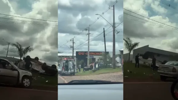 Três pessoas ficam feridas após colisão na PR-481, em Ampére