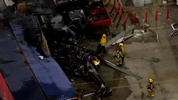 Helicóptero de emissoras de TV cai em Los Angeles e deixa três mortos
