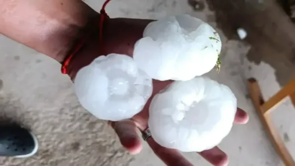 Granizo de até 200 gramas causa estragos durante temporal na Argentina