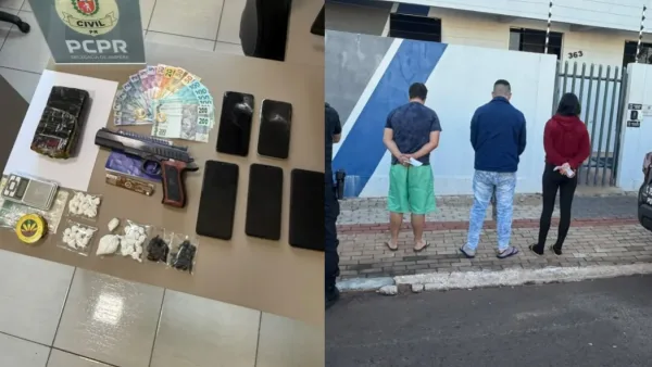 Polícia Civil prende três pessoas e PM apreende drogas durante operação em Ampére